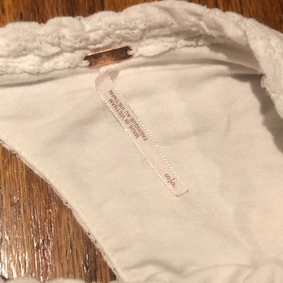 Free People Teatime Top Puff Sleeve Open Back Lace Top Size Small - Picture 8 of 10